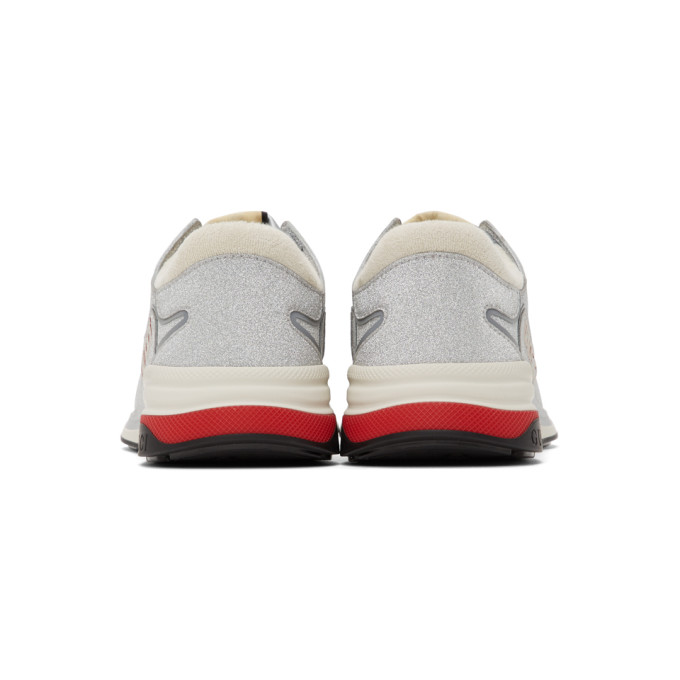 GUCCI SILVER SPARKLING ULTRAPACE SNEAKERS
