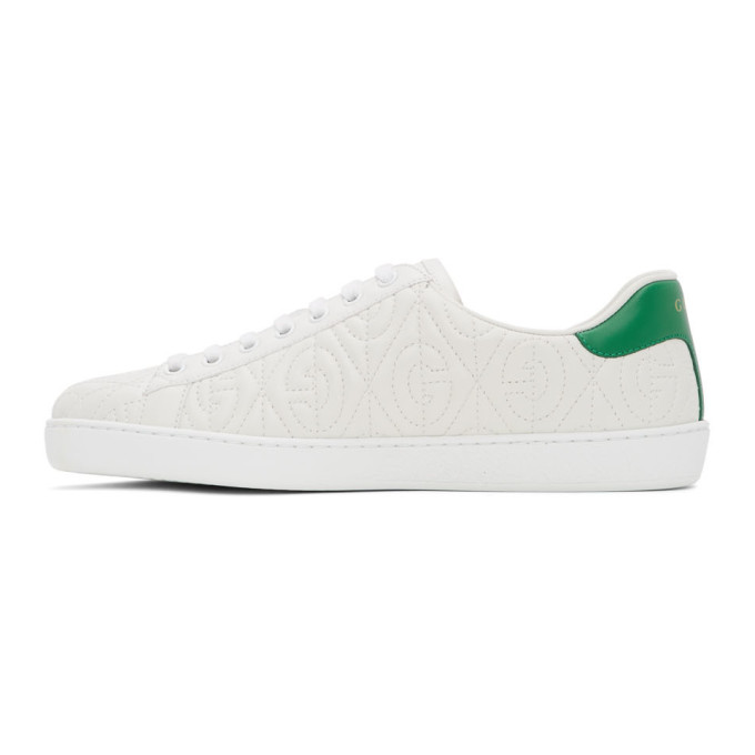 GUCCI WHITE G RHOMBUS NEW ACE SNEAKERS