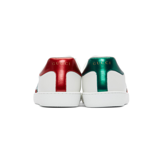 GUCCI GUCCI WHITE GUCCI BAND NEW ACE SNEAKERS