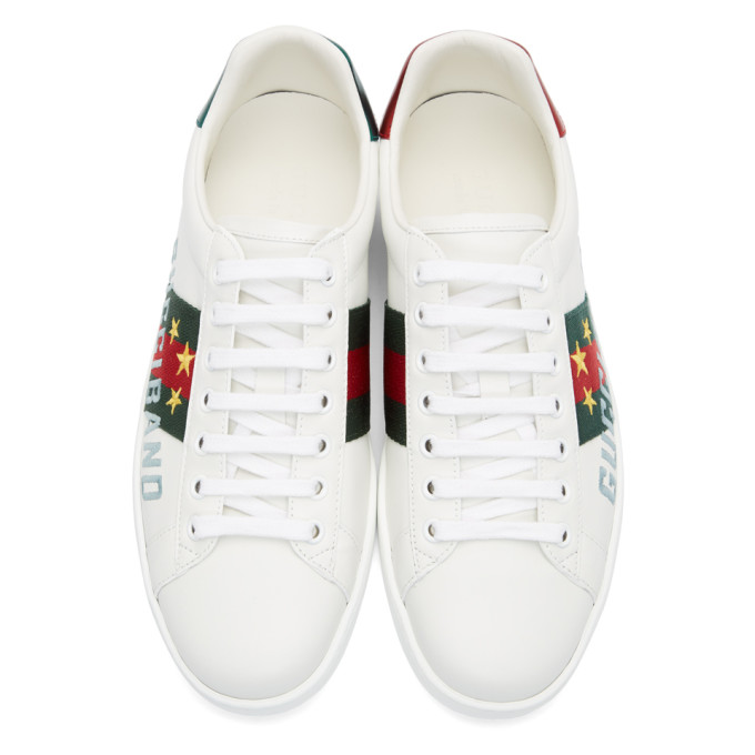 GUCCI GUCCI WHITE GUCCI BAND NEW ACE SNEAKERS