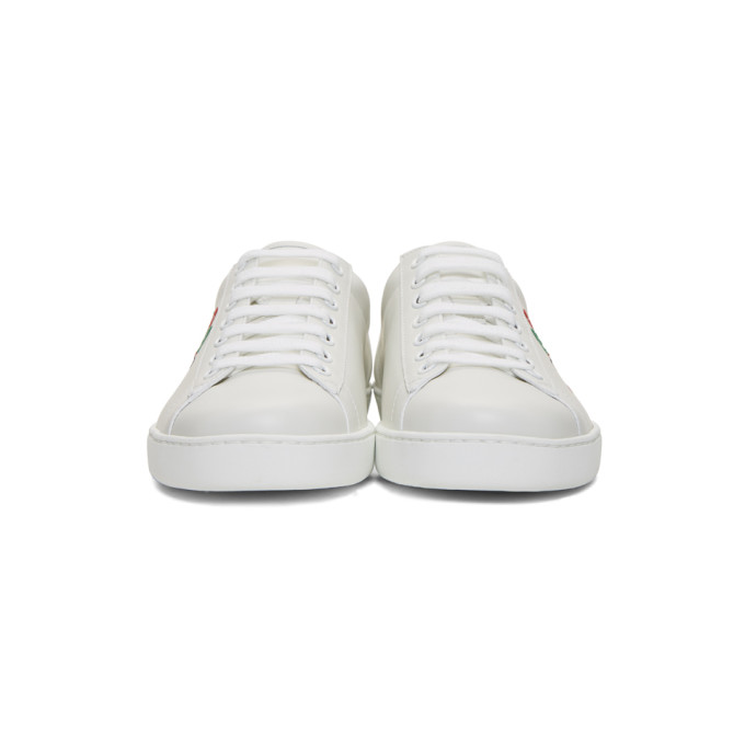 GUCCI GUCCI WHITE AND BLUE TENNIS NEW ACE SNEAKERS