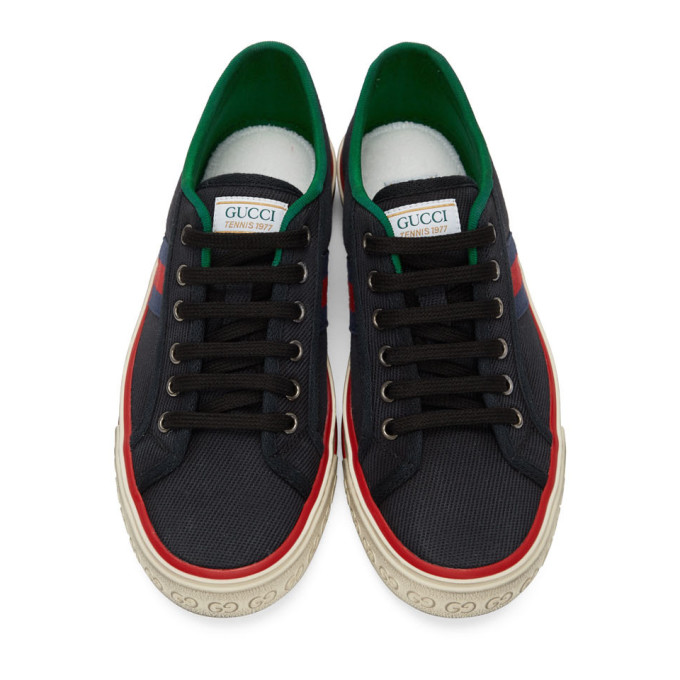 GUCCI BLACK GG 'GUCCI TENNIS 1977' SNEAKERS