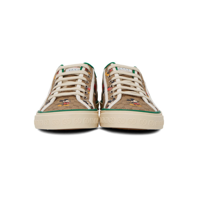 GUCCI GUCCI BROWN DISNEY EDITION GG GUCCI TENNIS 1977 SNEAKERS