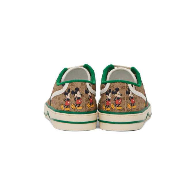 GUCCI GUCCI BROWN DISNEY EDITION GG GUCCI TENNIS 1977 SNEAKERS