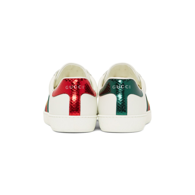 GUCCI White Bee New Ace Sneakers
