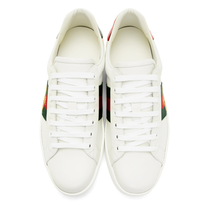 GUCCI White Bee New Ace Sneakers