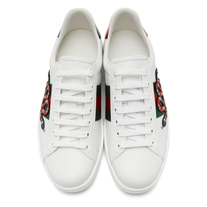 GUCCI WHITE SNAKE NEW ACE SNEAKERS