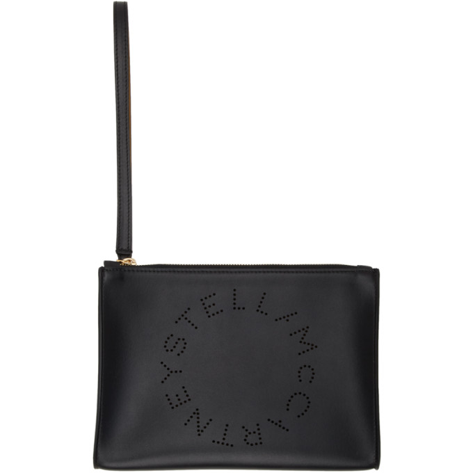 STELLA MCCARTNEY STELLA MCCARTNEY BLACK ALTER NAPPA LOGO POUCH