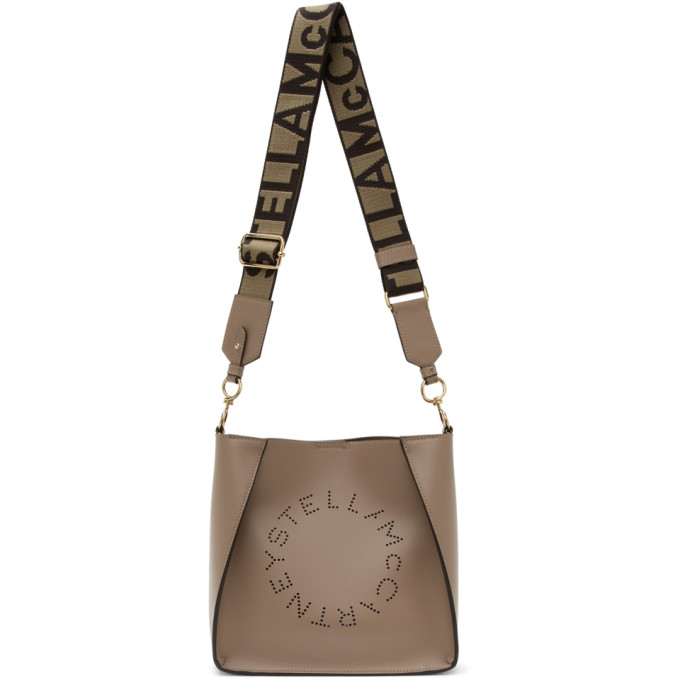 small perforated logo leather crossbody bag