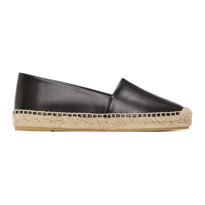 STELLA MCCARTNEY STELLA MCCARTNEY BLACK SELENE LOGO ESPADRILLES