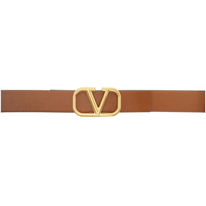 VALENTINO GARAVANI BROWN VALENTINO GARAVANI VLOGO BELT