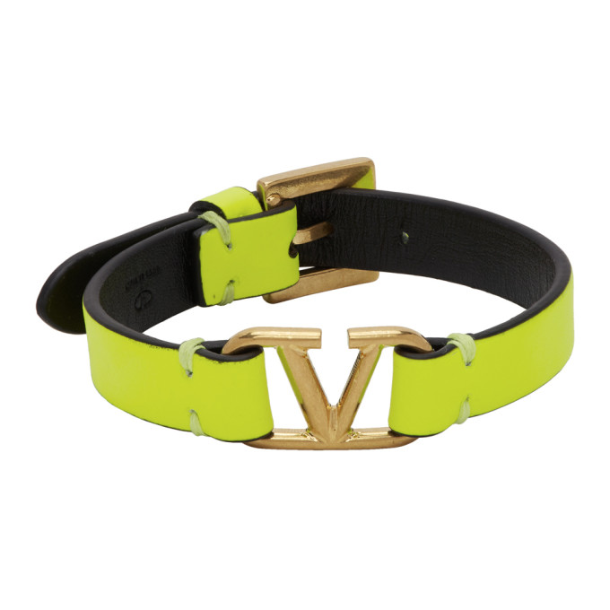 VALENTINO GARAVANI VALENTINO YELLOW VALENTINO GARAVANI VLOGO BRACELET