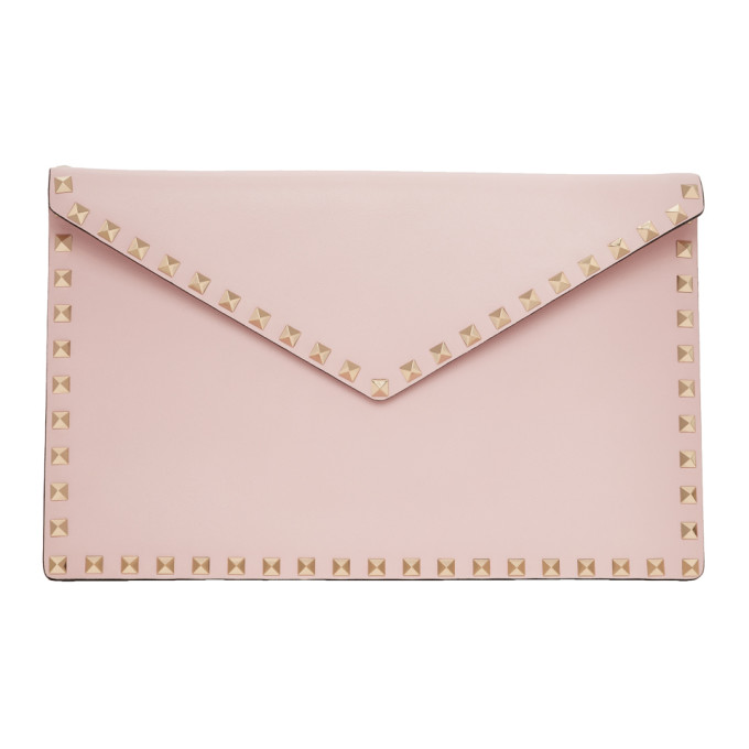 VALENTINO GARAVANI VALENTINO PINK FLAT POUCH