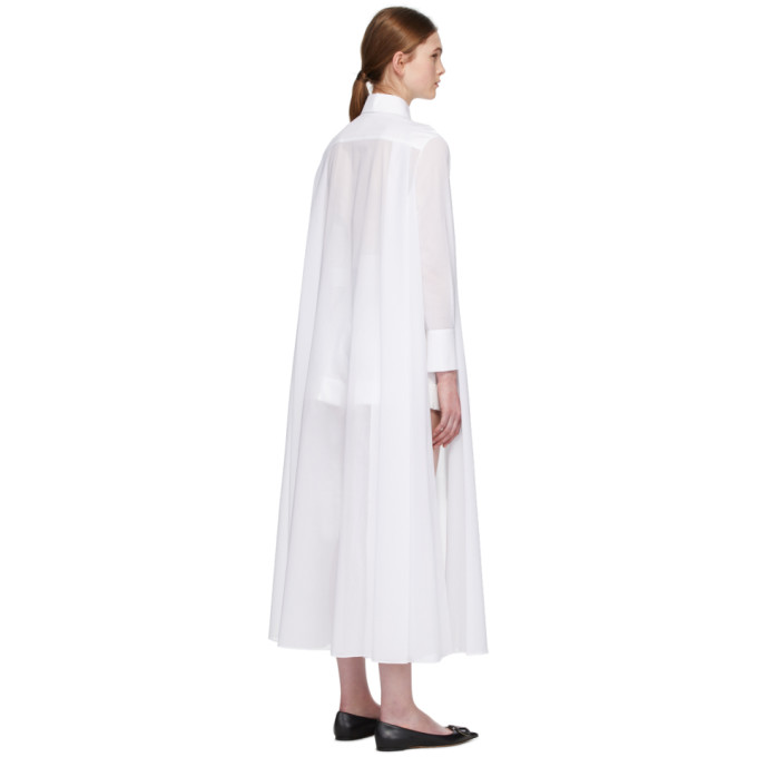 VALENTINO VALENTINO WHITE SHEER SHIRT DRESS