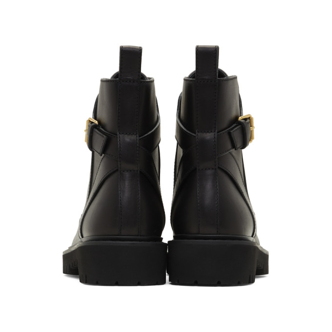 VALENTINO VALENTINO BLACK VALENTINO GARAVANI VLOGO COMBAT BOOTS