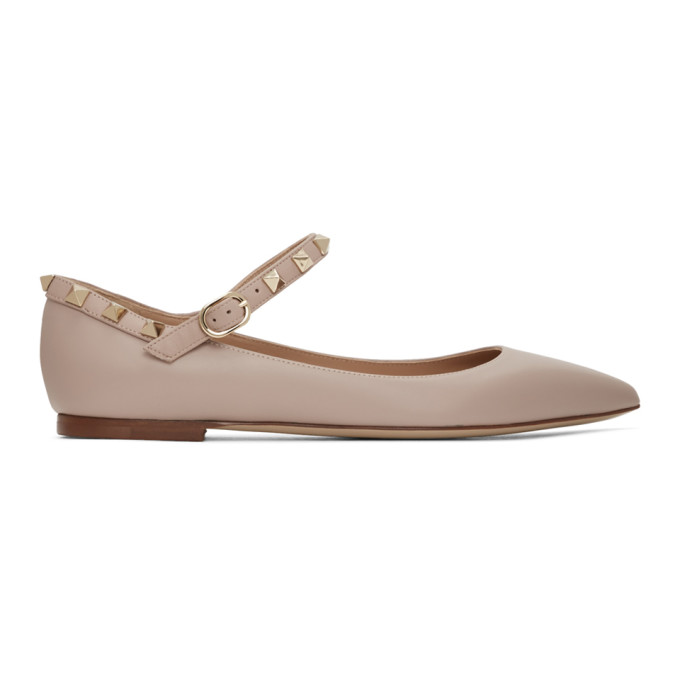 rockstud ballerina flat valentino garavani