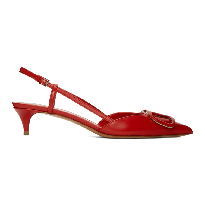 VALENTINO GARAVANI VALENTINO RED VALENTINO GARAVANI VLOGO SLINGBACK HEELS