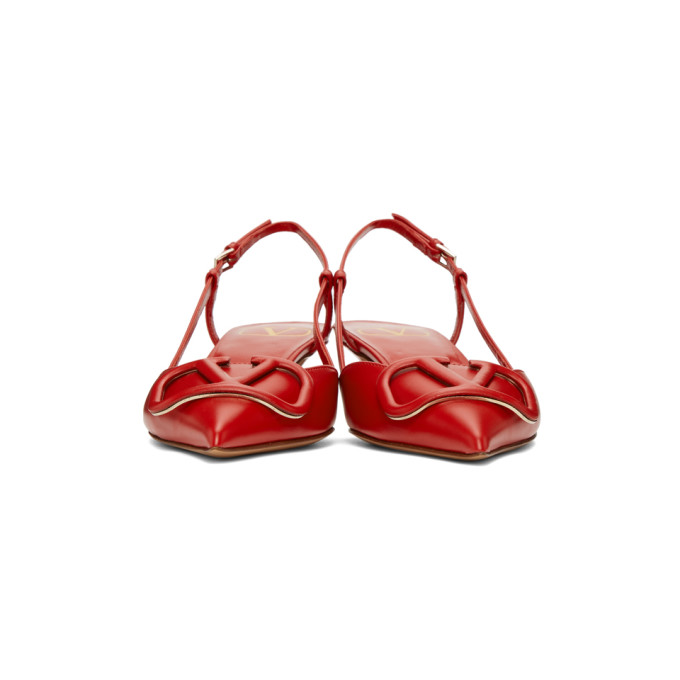 VALENTINO VALENTINO RED VALENTINO GARAVANI VLOGO SLINGBACK HEELS