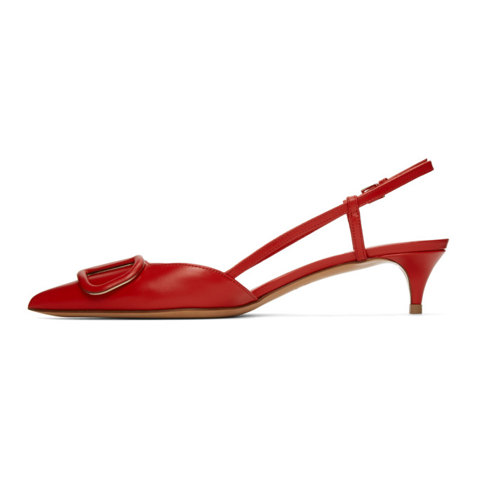 VALENTINO VALENTINO RED VALENTINO GARAVANI VLOGO SLINGBACK HEELS