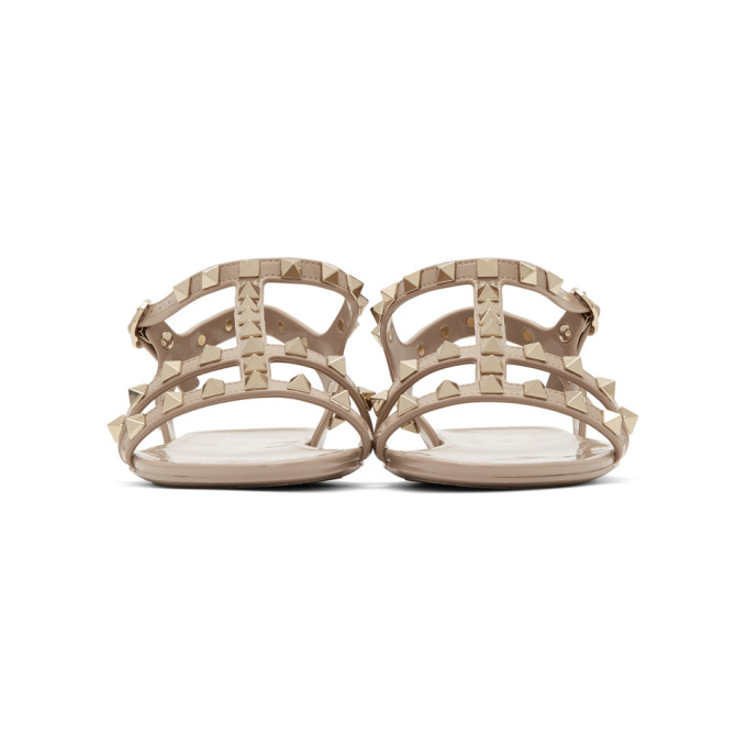 VALENTINO VALENTINO PINK VALENTINO GARAVANI ROCKSTUD JELLY SANDALS