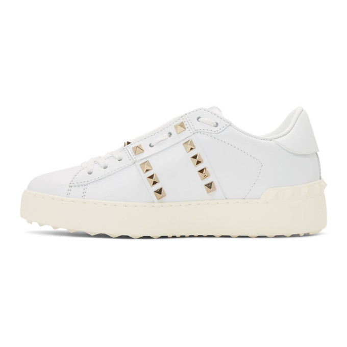 VALENTINO VALENTINO WHITE VALENTINO GARAVANI ROCKSTUD UNTITLED SNEAKERS