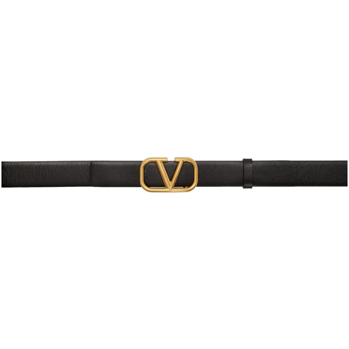 VALENTINO VALENTINO BLACK VALENTINO GARAVANI VLOGO BUCKLE BELT
