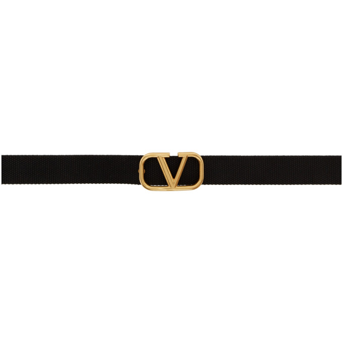 VALENTINO VALENTINO BLACK VALENTINO GARAVANI VLOGO TAPE BELT