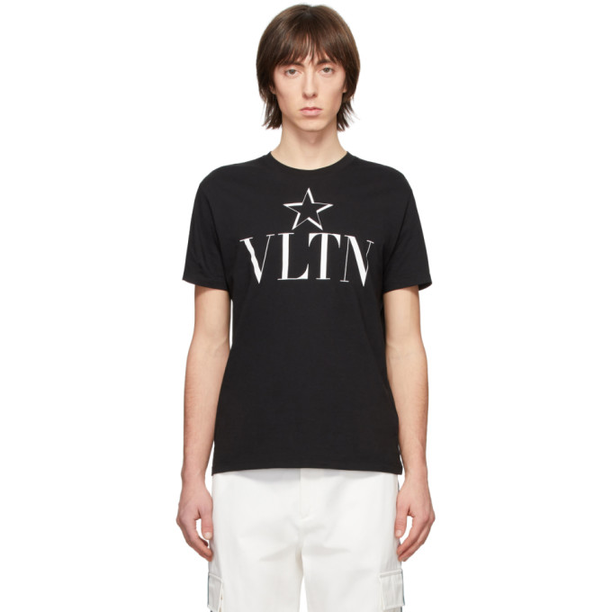 VALENTINO BLACK 'VLTN' STAR T-SHIRT