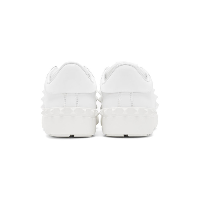 VALENTINO WHITE VALENTINO GARAVANI ROCKSTUD UNTITLED SNEAKERS