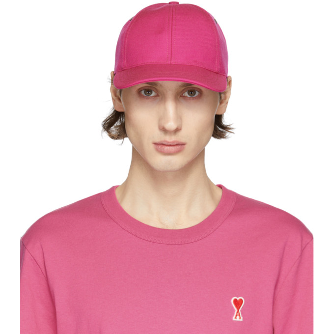 AMI ALEXANDRE MATTIUSSI AMI ALEXANDRE MATTIUSSI PINK LOGO CAP