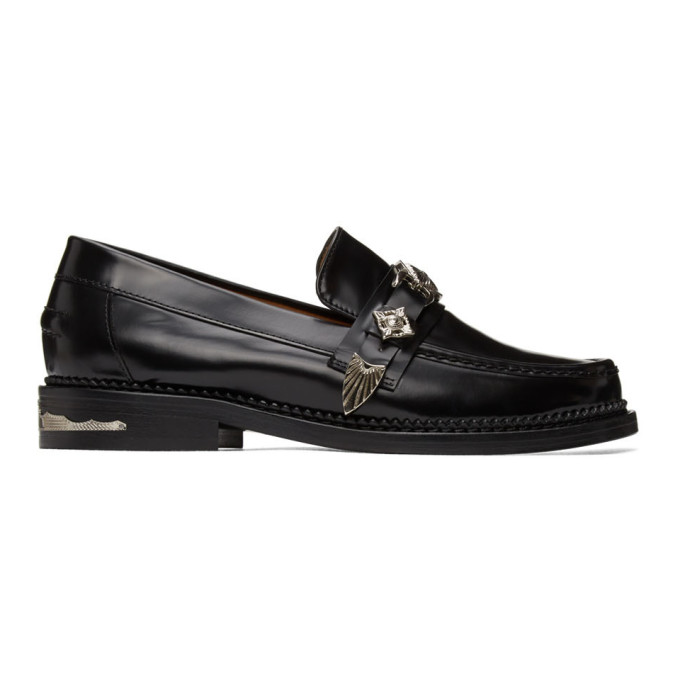 TOGA TOGA PULLA BLACK LEATHER LOAFERS