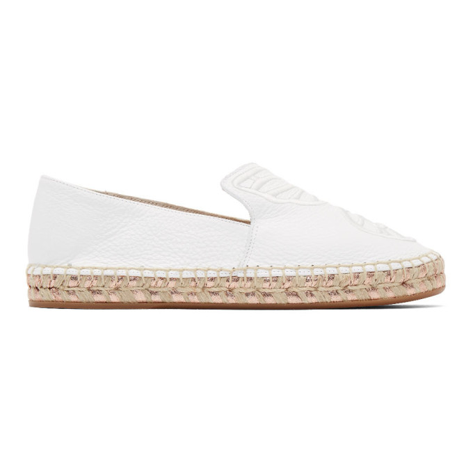 SOPHIA WEBSTER WHITE BUTTERFLY ESPADRILLES