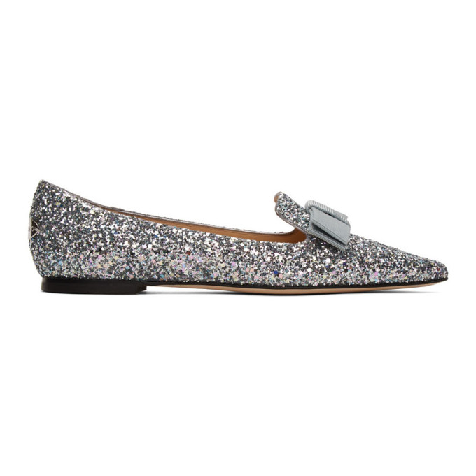 jimmy choo gala glitter flats