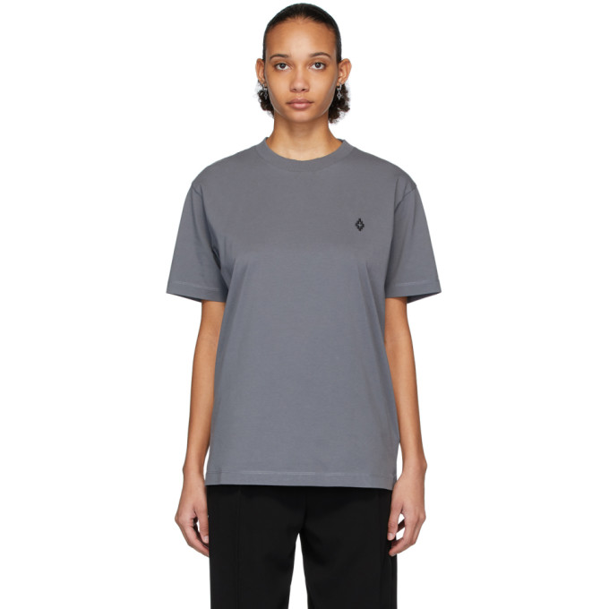 MARCELO BURLON COUNTY OF MILAN MARCELO BURLON COUNTY OF MILAN GREY LOGO T-SHIRT