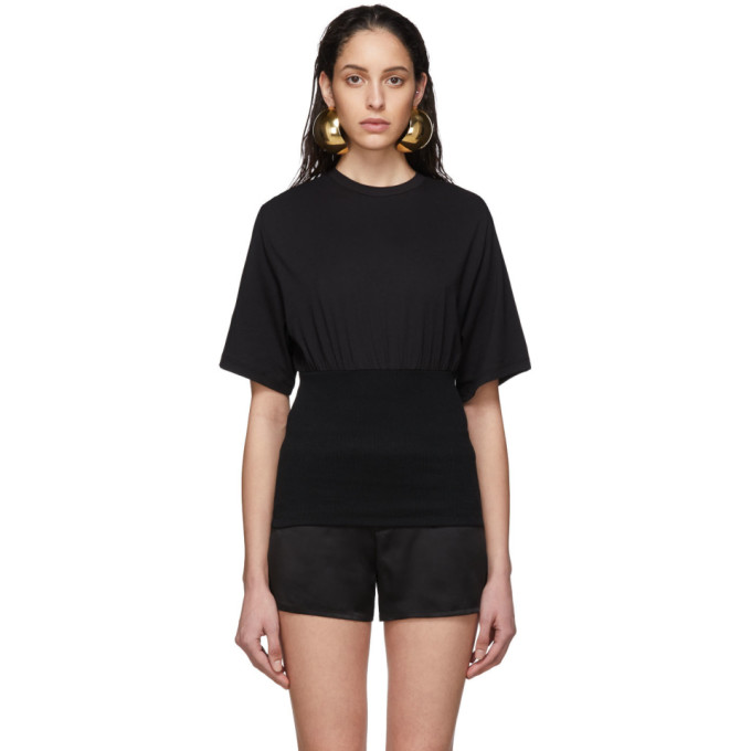 HAIDER ACKERMANN HAIDER ACKERMANN BLACK DIVISION SEAM T-SHIRT