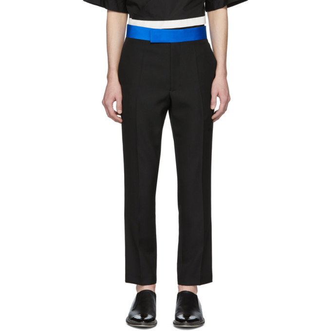 HAIDER ACKERMANN BLACK SKINNY CLASSIC TROUSERS