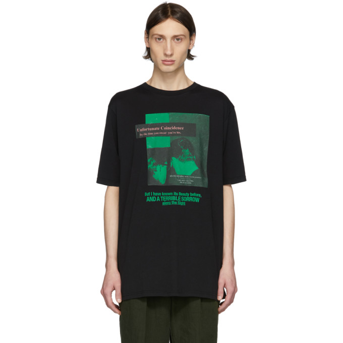 Haider Ackermann ブラック Unfortunate Coincidence T シャツ