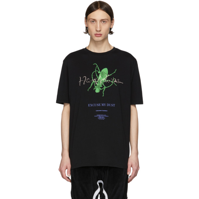 Haider Ackermann ブラック and グリーン Excuse My Dust T シャツ