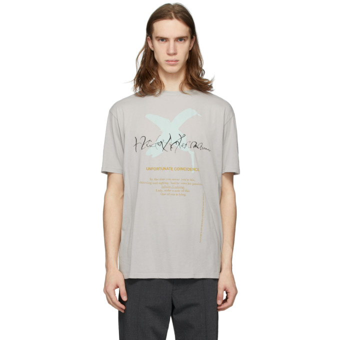 Haider Ackermann グレー Unfortunate Coincidence T シャツ