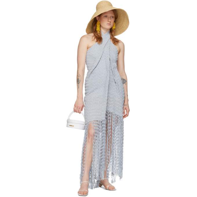 JACQUEMUS JACQUEMUS BLUE LA ROBE CORTESE DRESS