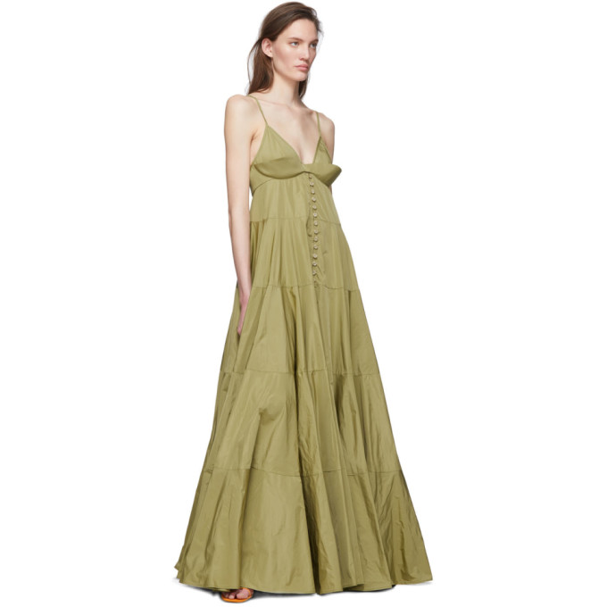 JACQUEMUS JACQUEMUS GREEN LA ROBE MANOSQUE DRESS
