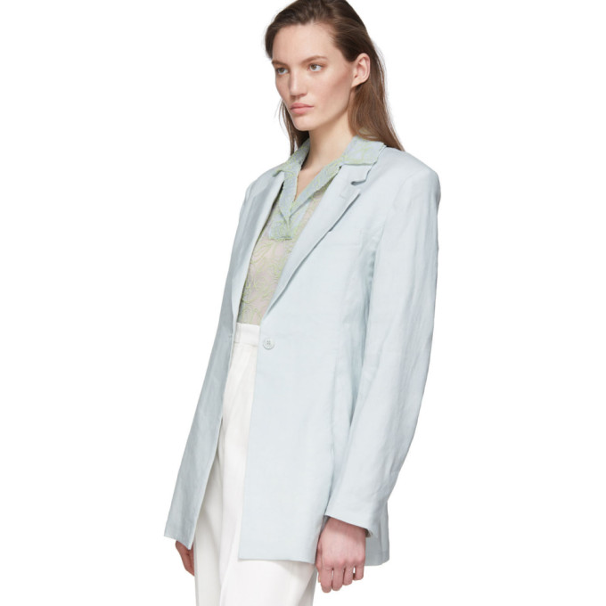 JACQUEMUS JACQUEMUS BLUE LA VESTE TABLIER BLAZER