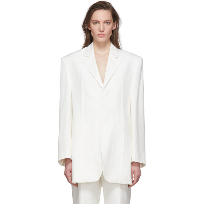 JACQUEMUS JACQUEMUS WHITE LA VESTE DHOMME BLAZER