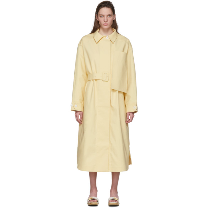 JACQUEMUS Yellow 'Le Manteau Camiseto Long' Coat