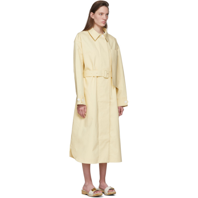 JACQUEMUS Yellow 'Le Manteau Camiseto Long' Coat