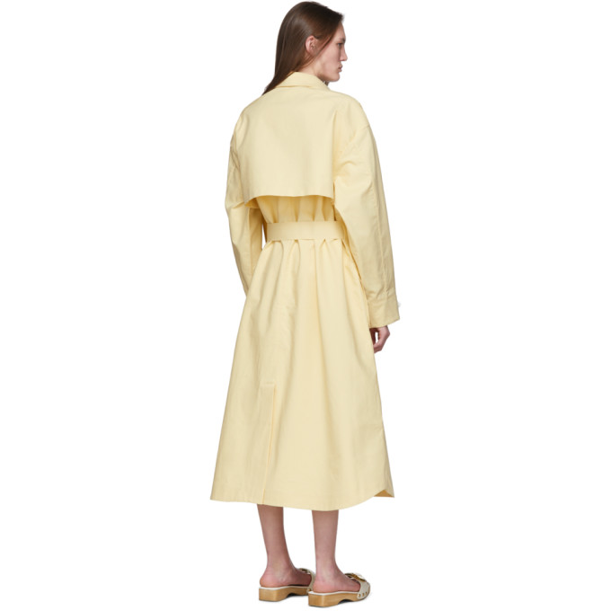 JACQUEMUS Yellow 'Le Manteau Camiseto Long' Coat