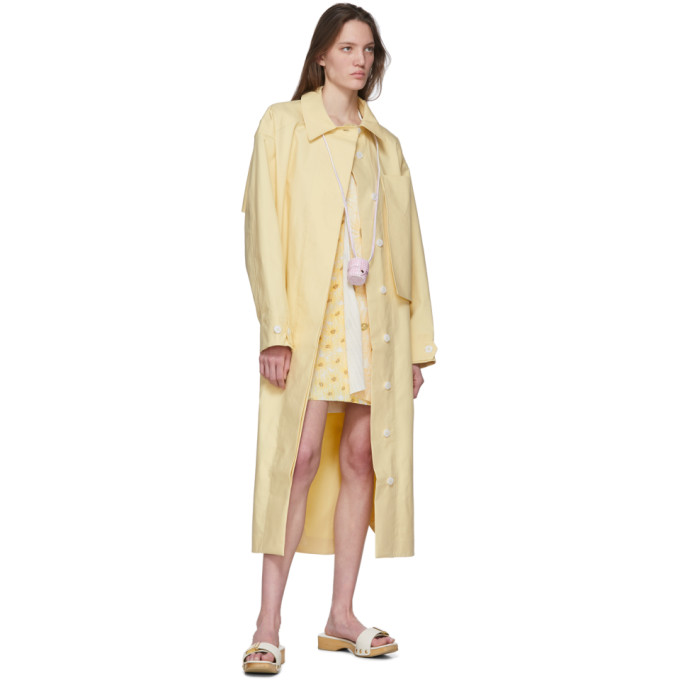 JACQUEMUS Yellow 'Le Manteau Camiseto Long' Coat