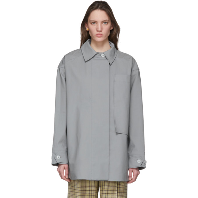 JACQUEMUS JACQUEMUS GREY LE MANTEAU CAMISETO JACKET