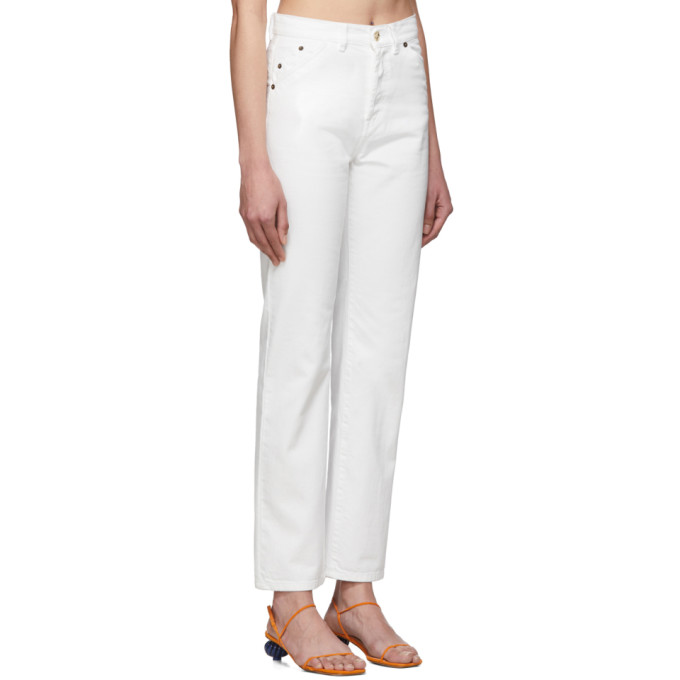 JACQUEMUS JACQUEMUS WHITE LE JEAN JEANS