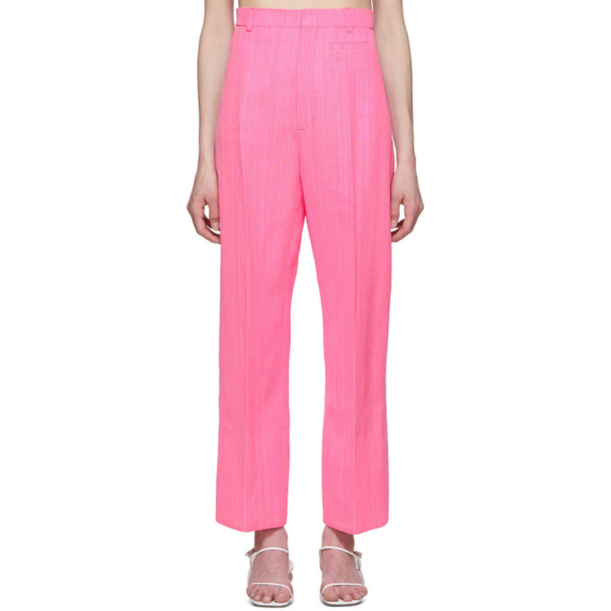 JACQUEMUS JACQUEMUS PINK LE PANTALON SANTON TROUSERS